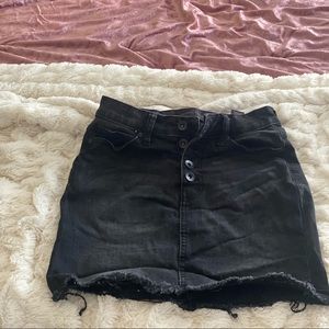 Black jean skirt